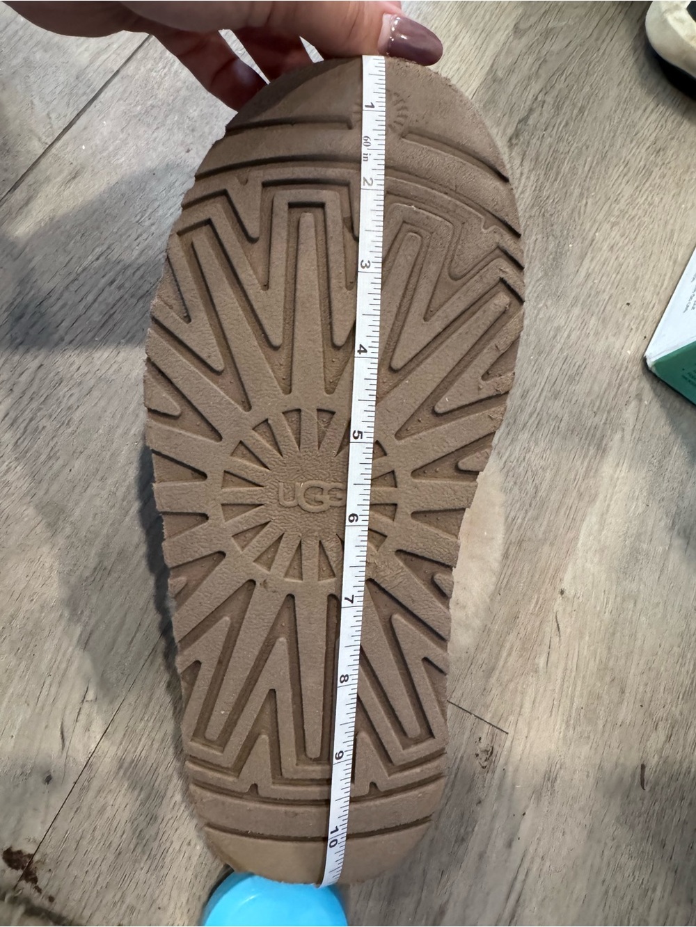 UGG Australia Women's Disquette Platform Suede Slippers Chestnut Sz Approx 6/6.5 - Picture 7 of 8